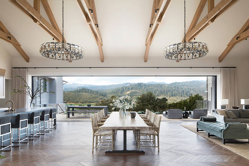 Великолепный дом с потрясающим видом на долину в Калифорнии