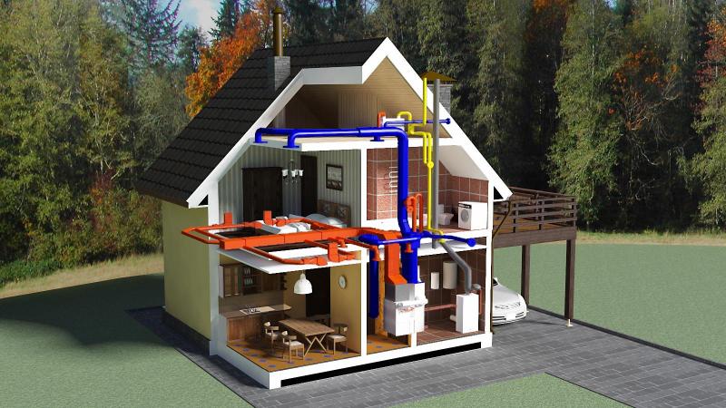 Отопление загородного дома своими руками