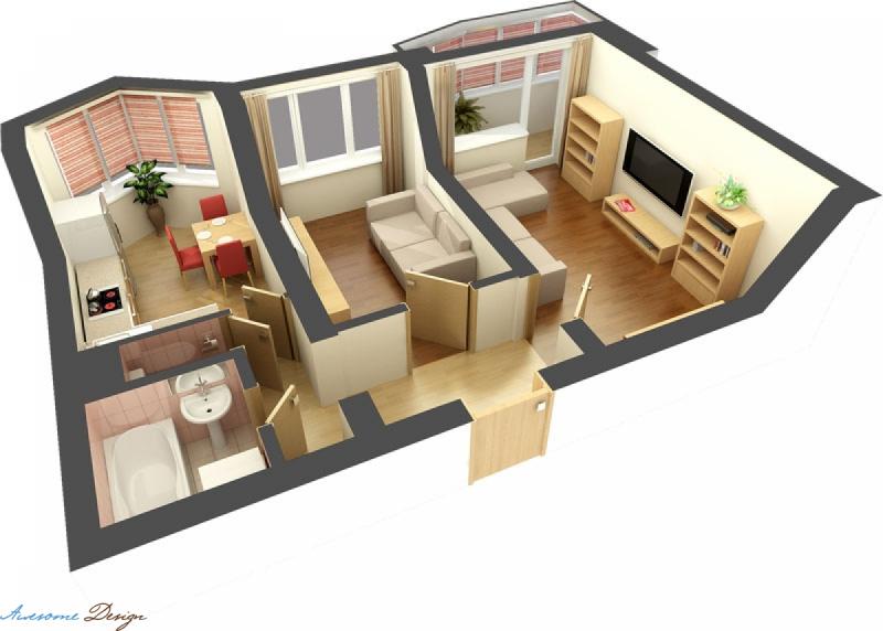 Дизайн трехкомнатных квартир. Как правильно заполнить интерьер?