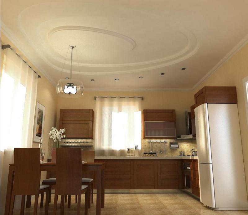 Дизайн потолков на кухне от А до Я