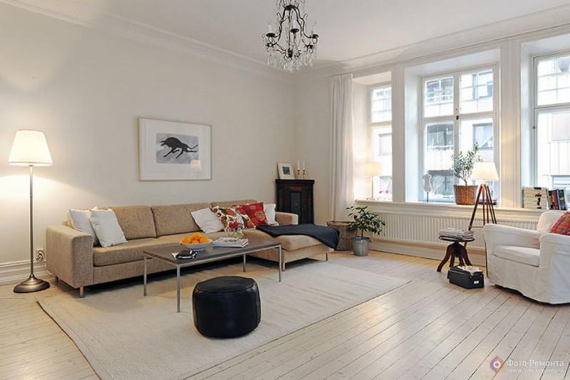 Дизайн интерьера однокомнатной квартиры в Швеции: образцовая эргономичность
