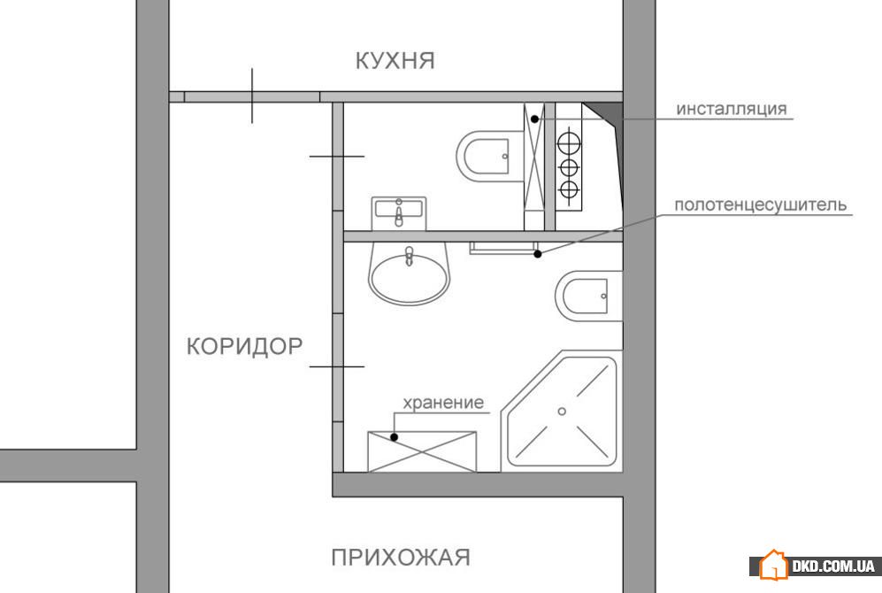 Перепланування тижня: 5 варіантів облаштування маленького санвузла