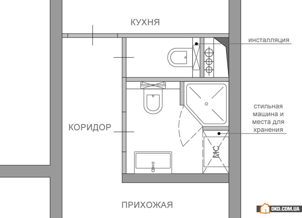 Перепланування тижня: 5 варіантів облаштування маленького санвузла