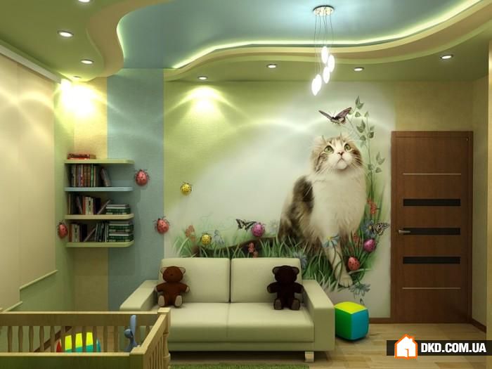 Забавні коти: дитяча кімната в котячому стилі