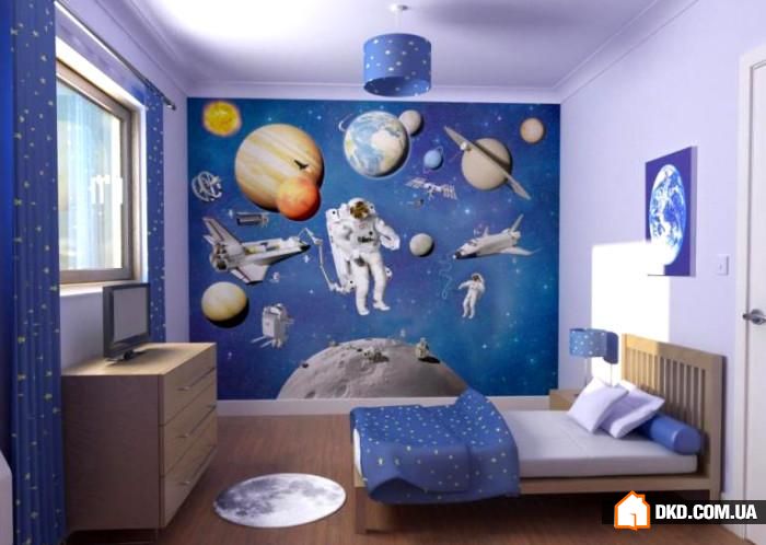 Космічний стиль: дитяча кімната для маленького космонавта