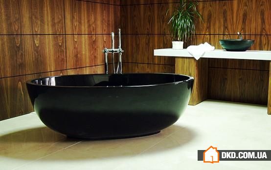 Чёрная ванная - наилучший способ создать чарующую и расслабляющую атмосферу в ванной комнате