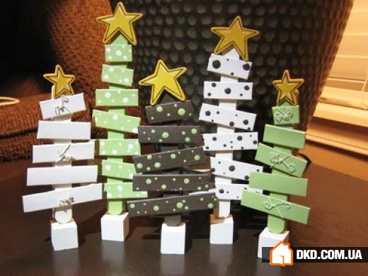 Найпростіші і ефектні новорічні декорації, зроблені з дерева