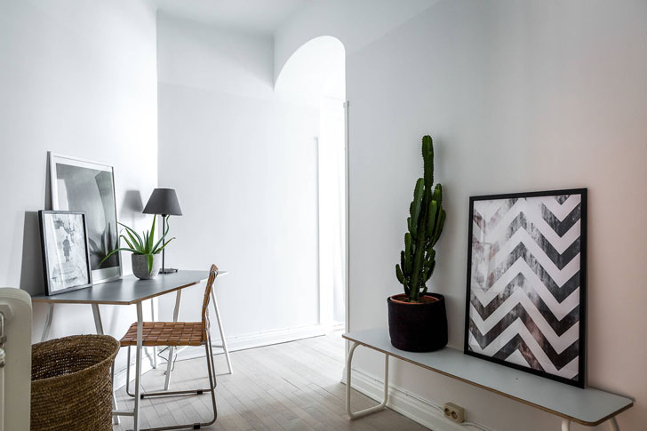 Светло и стильно — пример оформления небольшой квартиры (45 кв. м)