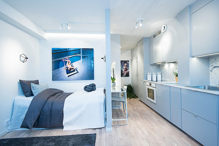 Ну очень маленькая квартира в Стокгольме (25 кв. м)