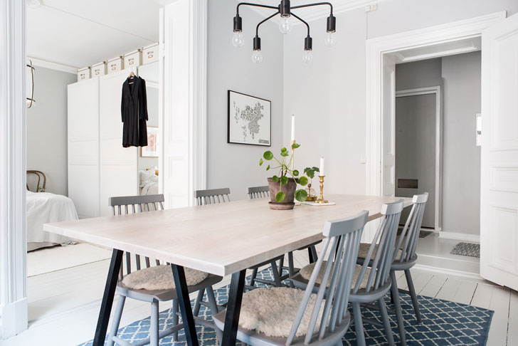 Очаровательная квартира с легкими пастельными штрихами в Швеции (70 кв. м)