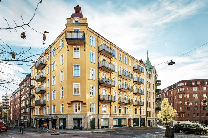Залитая светом квартира в Гетеборге (67 кв. м)