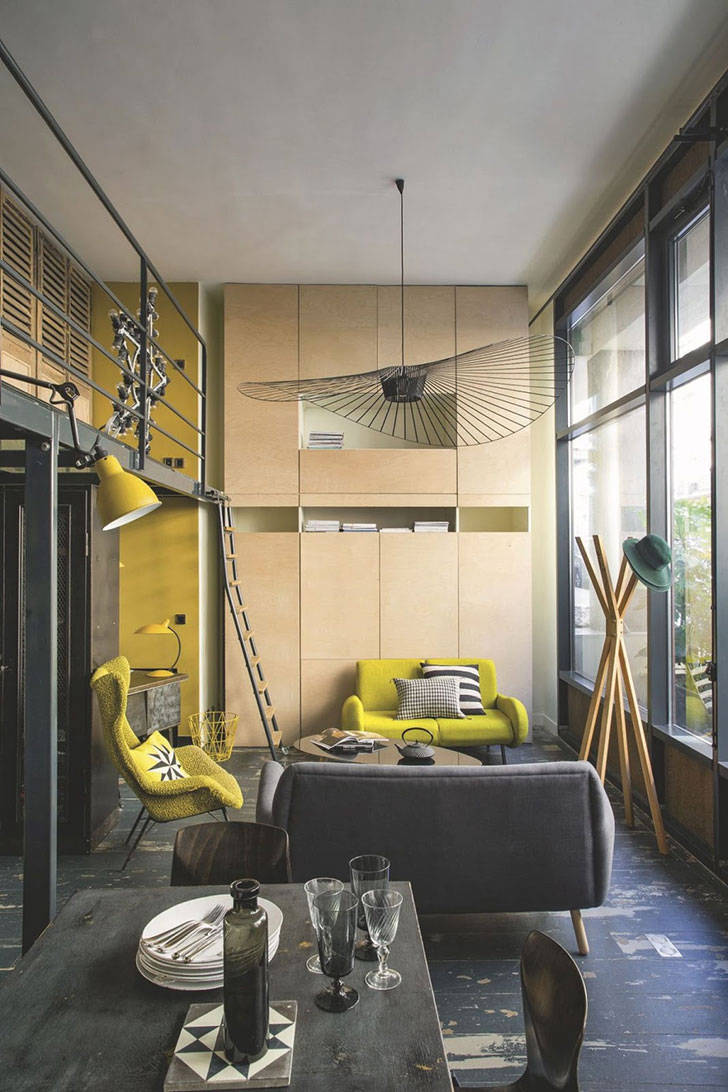 Творческий дизайн для квартиры в Париже (75 кв. м)