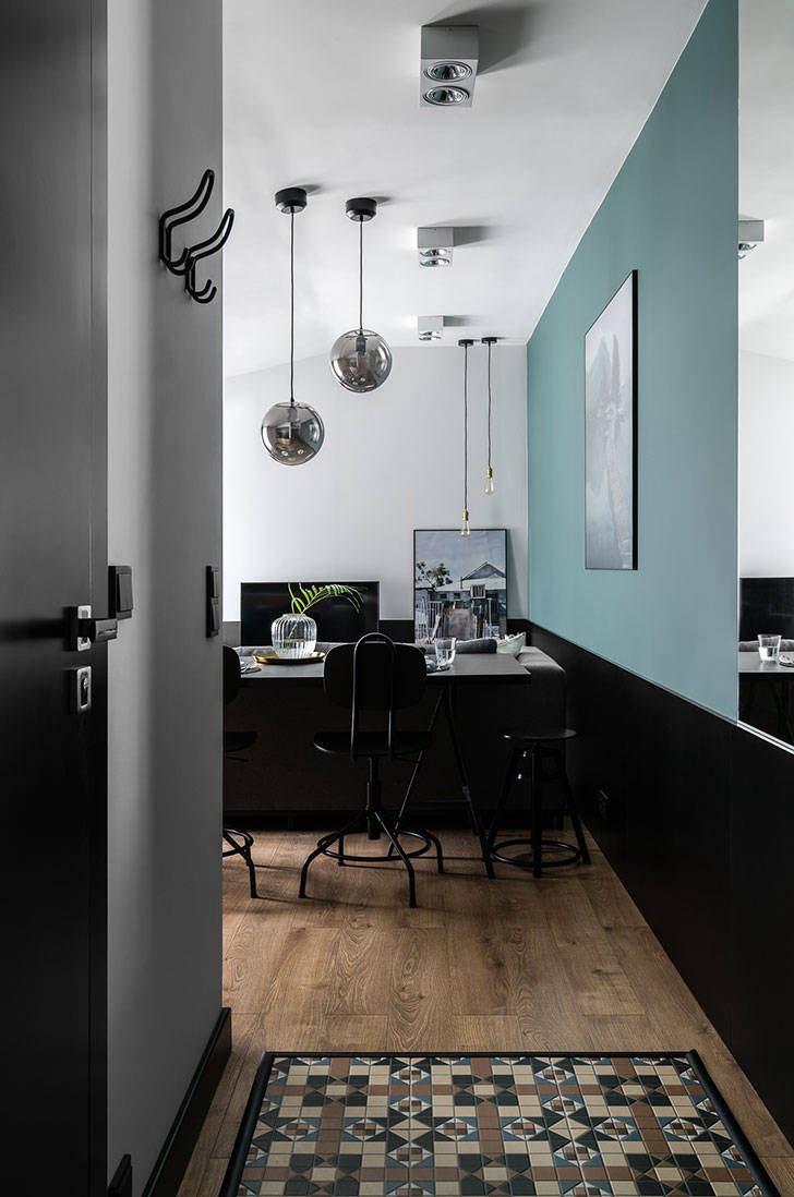 Умная планировка и стильный дизайн маленькой квартиры в Польше (36 кв. м)
