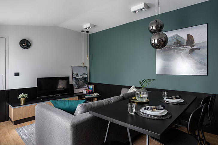 Умная планировка и стильный дизайн маленькой квартиры в Польше (36 кв. м)