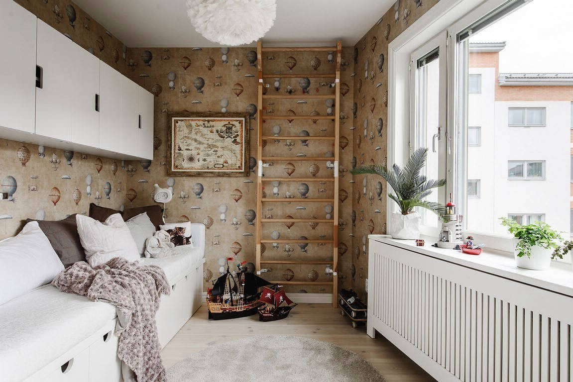 Квартира в скандинавском стиле с винтажным характером