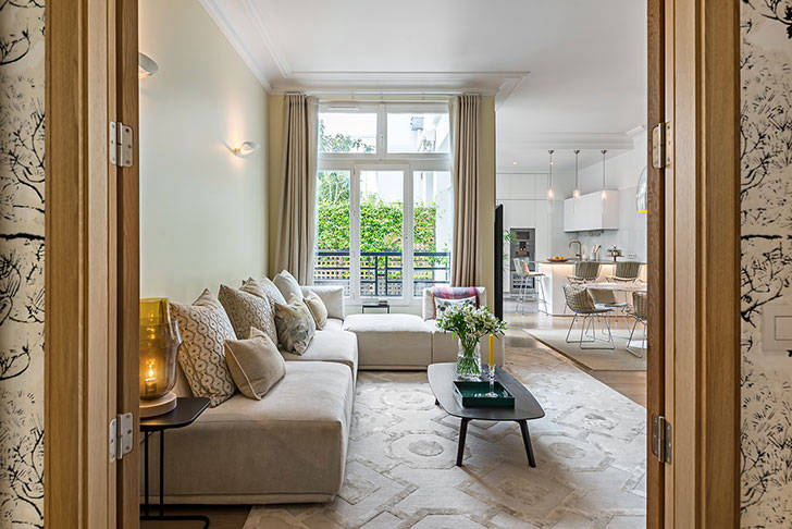 Светлая квартира в современном стиле в Париже