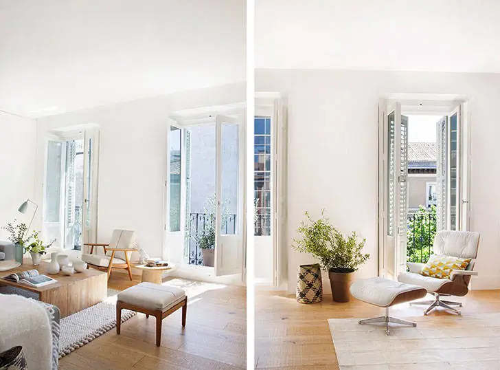 Білі стіни та світле дерево в інтер'єрі квартири в Іспанії - Gallery image 3