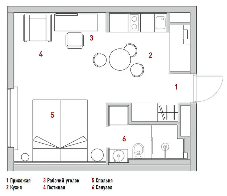Малометражка в білому: квартира-студія в Санкт-Петербурзі (28 кв. м) - Gallery image 6