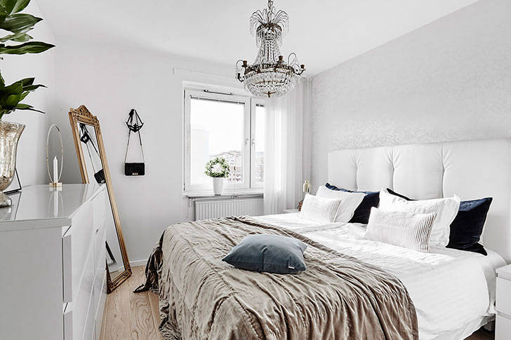Белая квартира в спальном районе Гетеборга (52 кв. м)