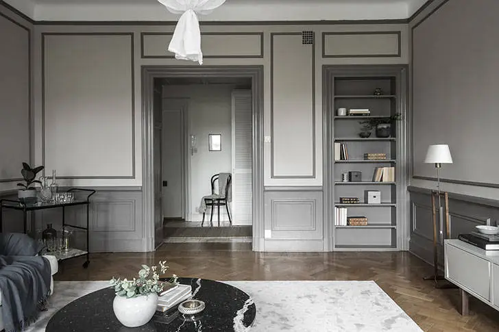 Відтінки сірого в атмосферному інтер'єрі квартири - Gallery image 4