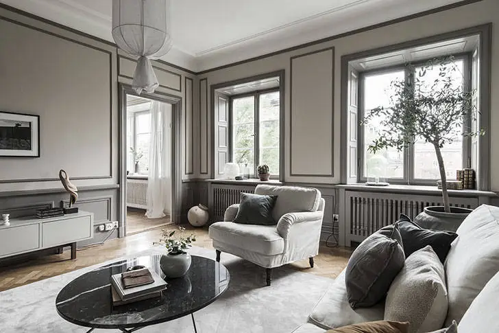 Відтінки сірого в атмосферному інтер'єрі квартири - Gallery image 1