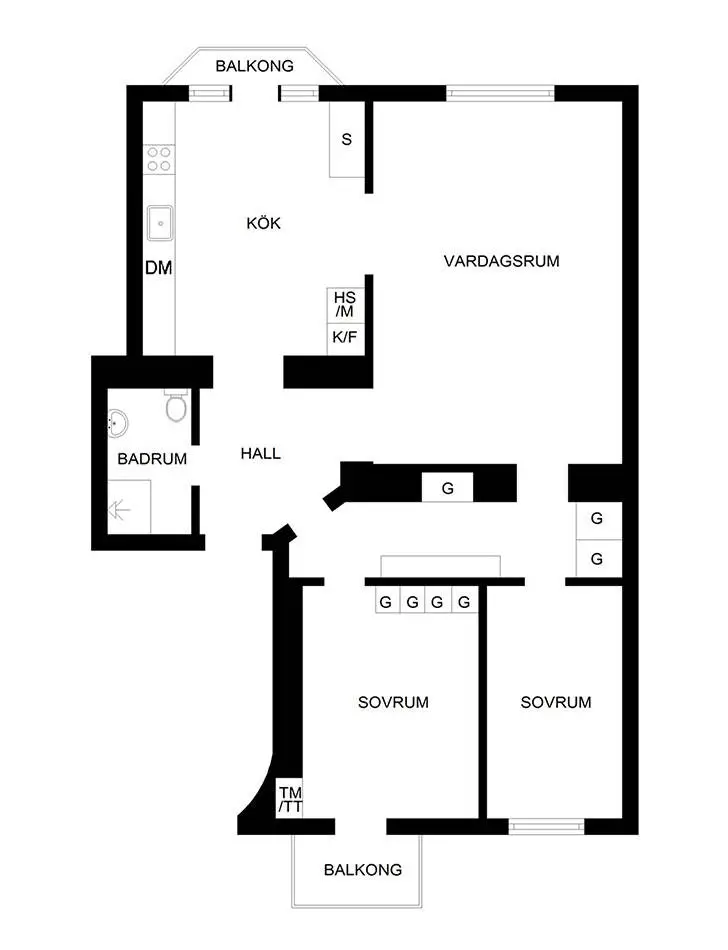 Grande appartement de trois pièces dans le style scandinave (93 m²) - Gallery image 27