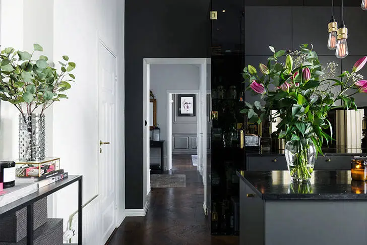 Elegante moderne Wohnung mit schwarzem Schrank in Stockholm (115 m²) - Gallery image 7