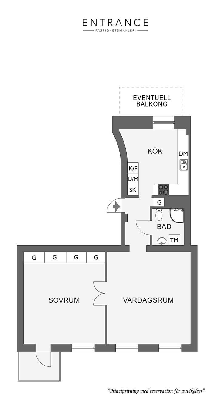 Воздушный серый интерьер двухкомнатной квартиры (63 кв. м)
