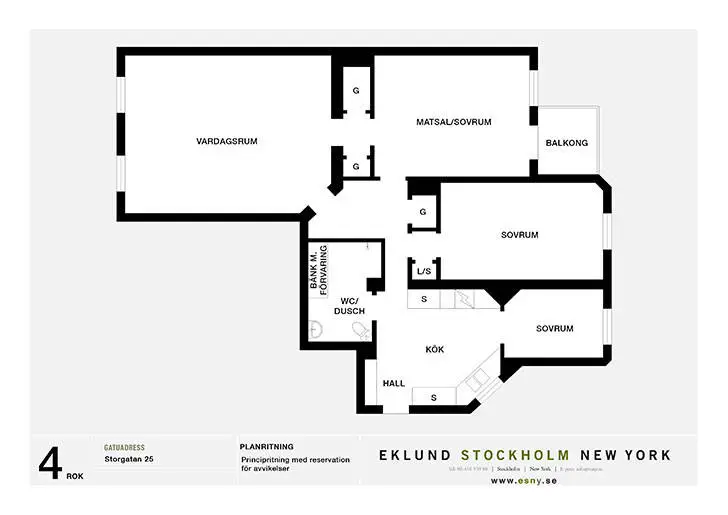 Elegante moderne Wohnung mit schwarzem Schrank in Stockholm (115 m²) - Gallery image 18