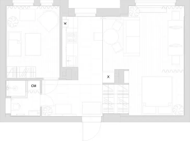 Невелика квартира для молодої родини в Московській області (50 кв. м) - Gallery image 9