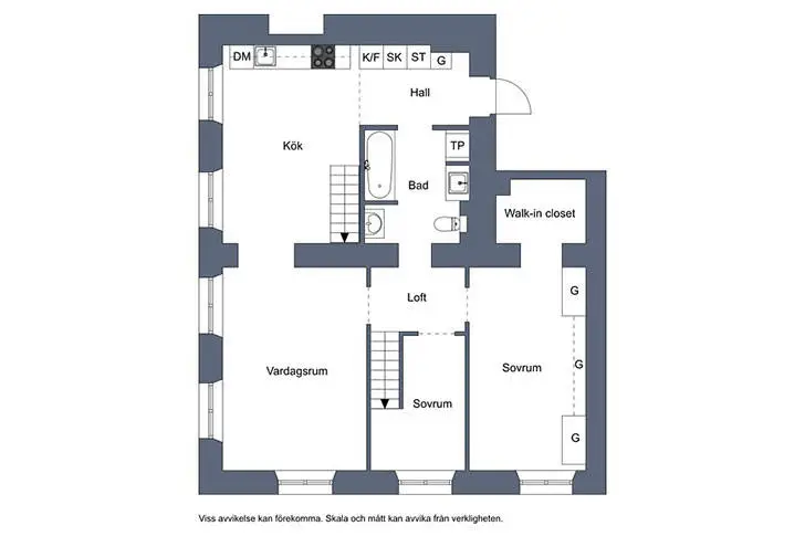 Apartamento con techos altos y dormitorio en ático en Estocolmo - Gallery image 24