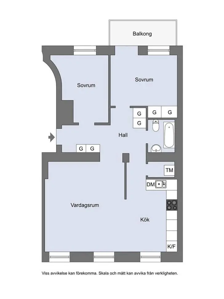 Квартира з зеленою кухнею та відкритою гостинною (80 кв. м) - Gallery image 21