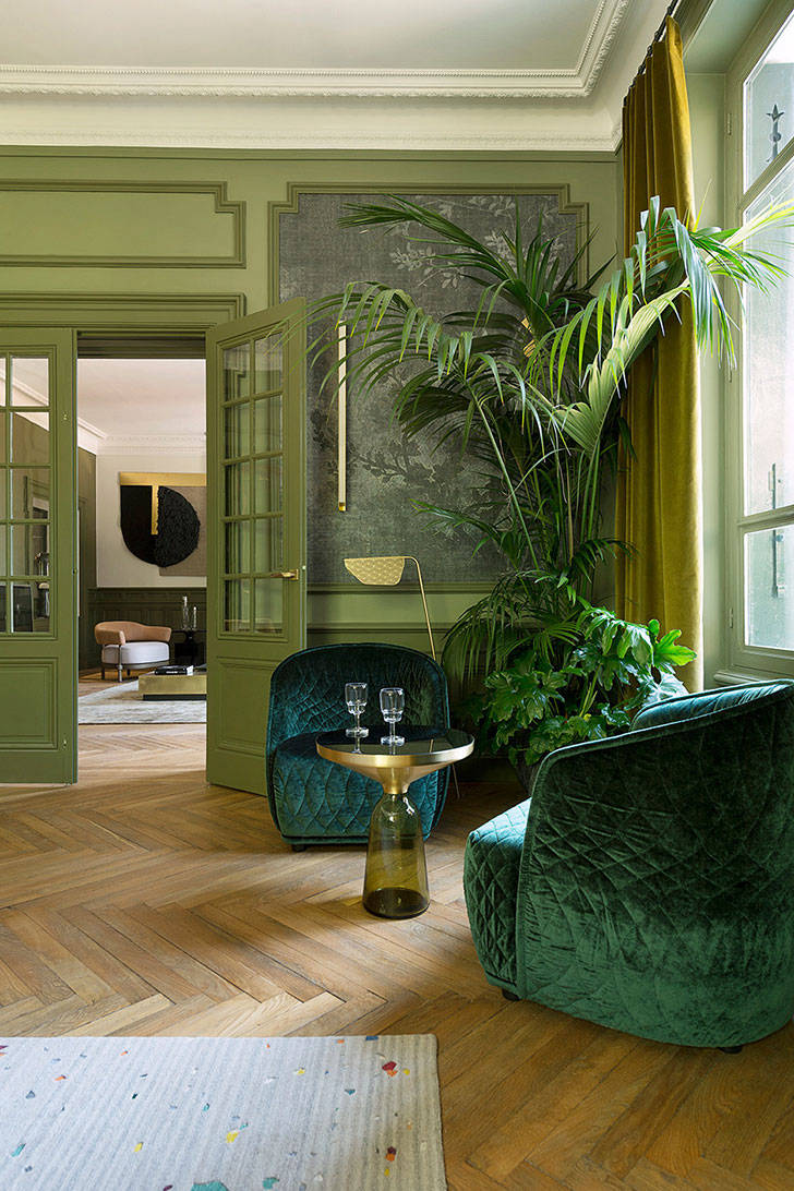 Необычная Франция: квартира в зеленых тонах в Лионе