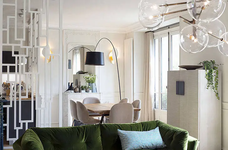 Paris Apartment with Blue Fireplace - Gallery image 4