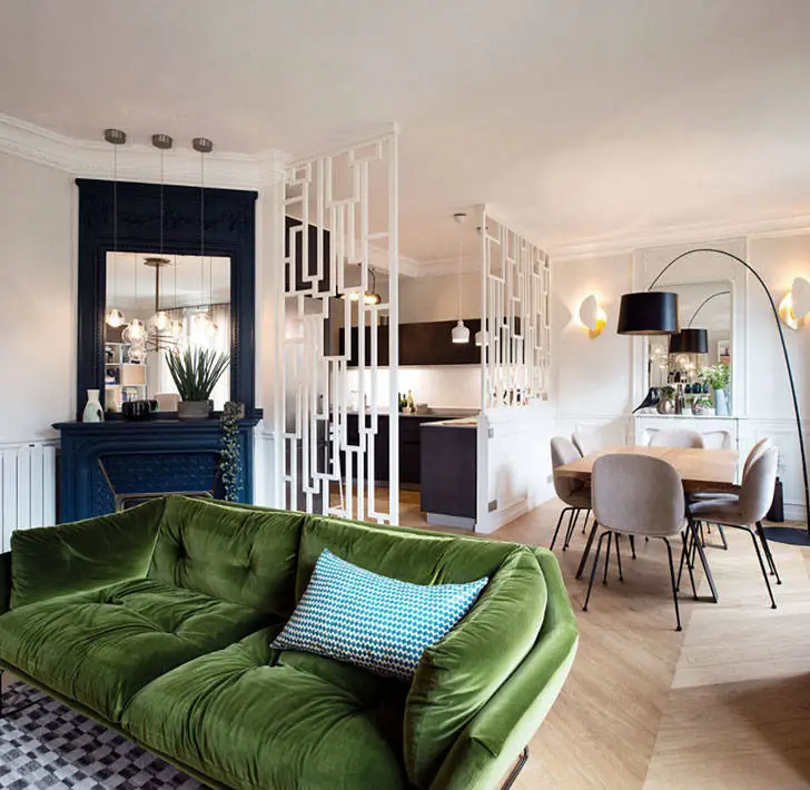 Paris Apartment with Blue Fireplace - Gallery image 8