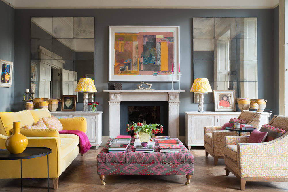 Красочный и в то же время элегантный интерьер квартиры в Эдинбурге