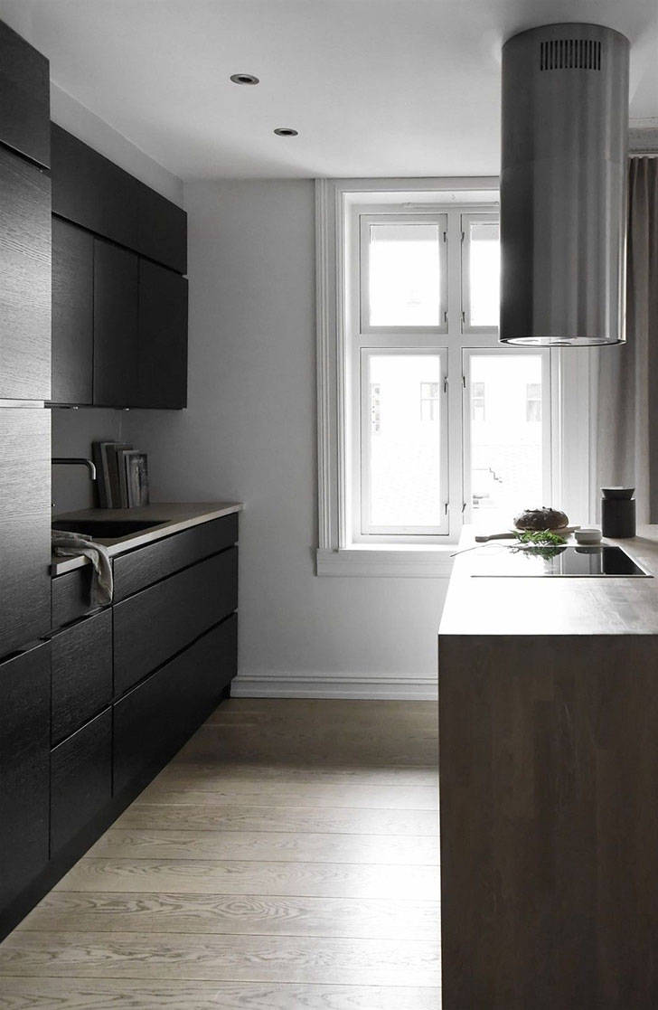 Минимализм и серый цвет в квартире в Осло