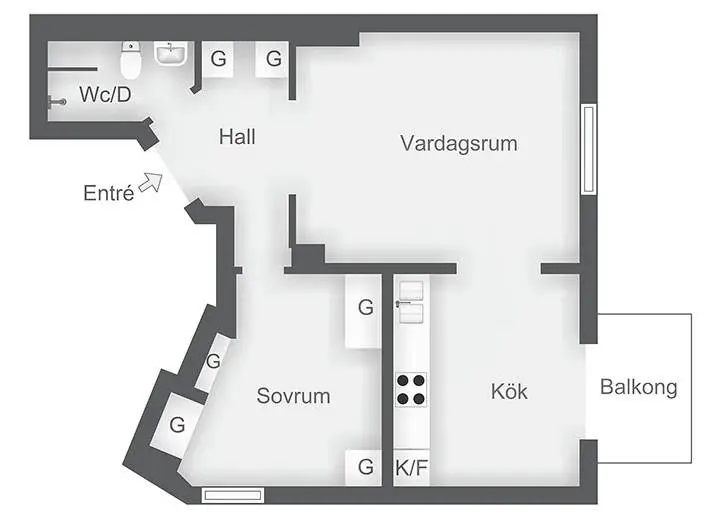 Небольшая квартира коллекционера винтажных вещей в Стокгольме (50 кв. м) - Gallery image 24