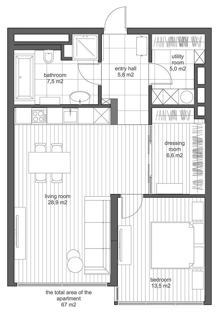 Stilvolle Wohnung mit grünen Akzenten in Kiew (67 qm) - Gallery image 21