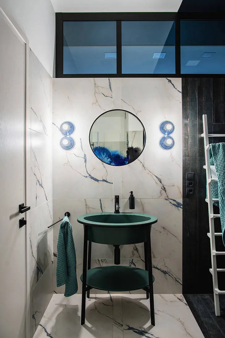 Stilvolle Wohnung mit grünen Akzenten in Kiew (67 qm) - Gallery image 18