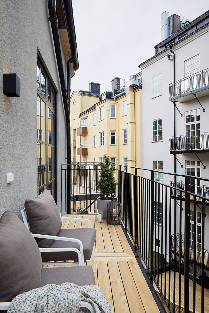 Элегантный лофт в двух уровнях в Стокгольме