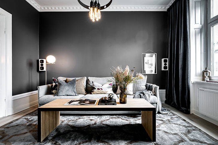 Изящность темных оттенков: квартира в Стокгольме (115 кв. м)