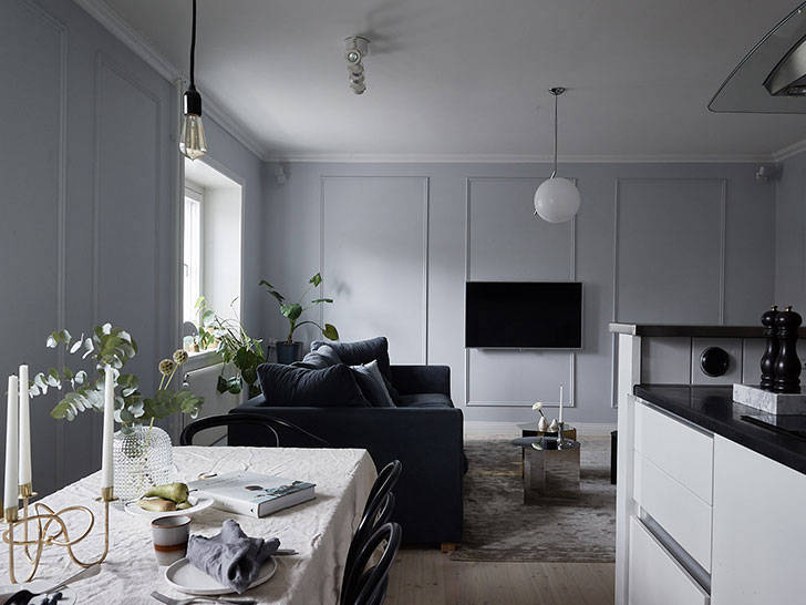 Кухня как в ресторане и красивая гамма: необычная квартира в Стокгольме