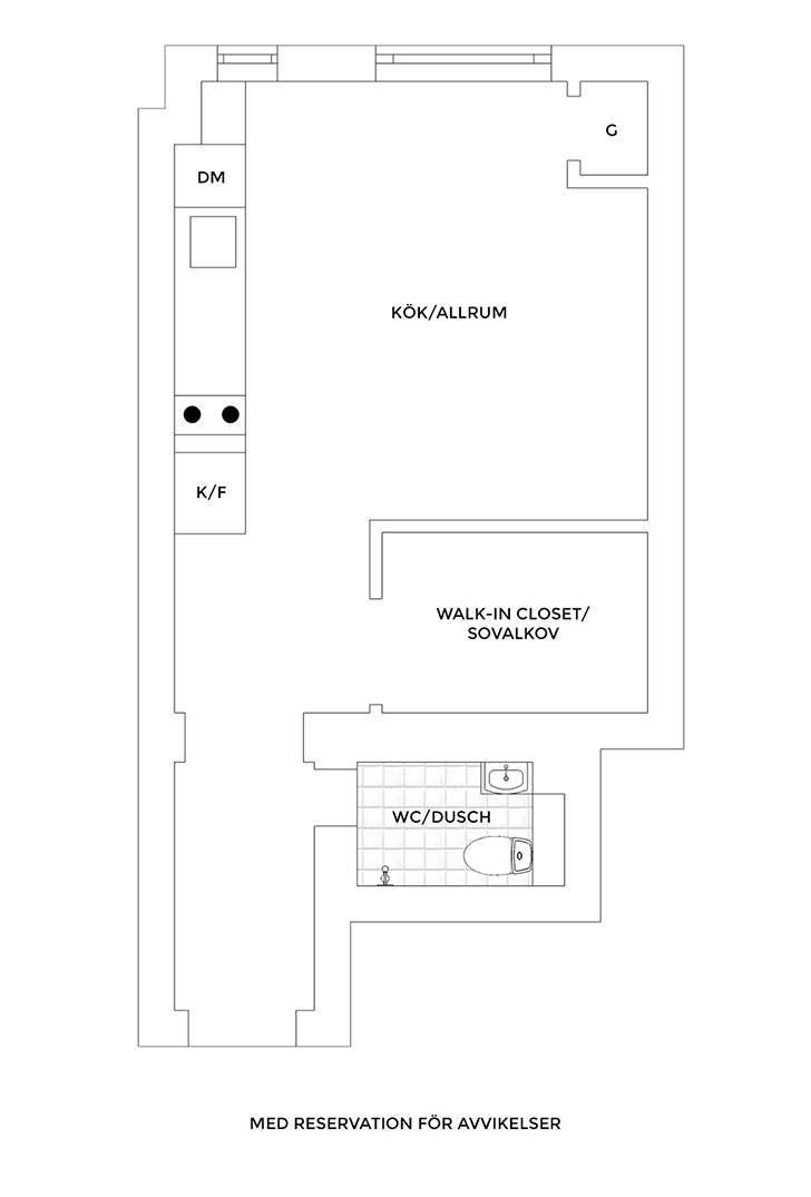 Серая малютка: квартира с антресольной спальней (23 кв. м)
