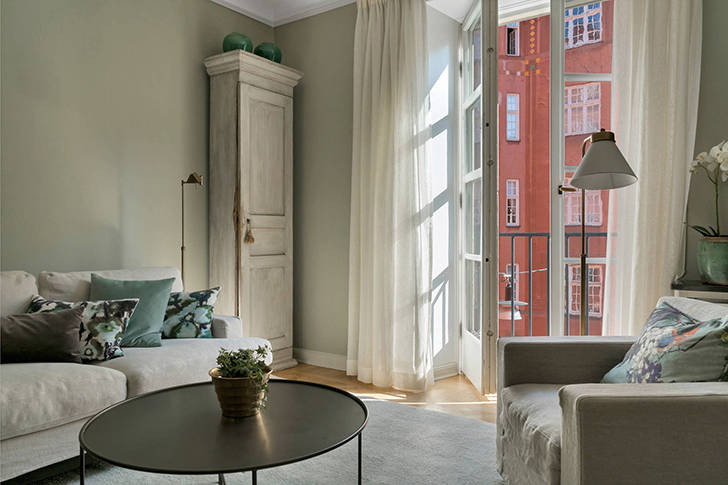 Винтажные детали и пастельные тона: квартира в Швеции