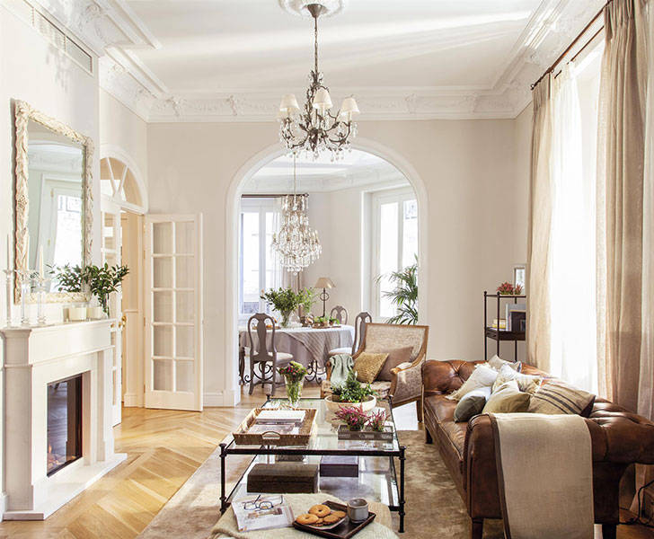 Тёплая классика: приятный интерьер квартиры в Мадриде