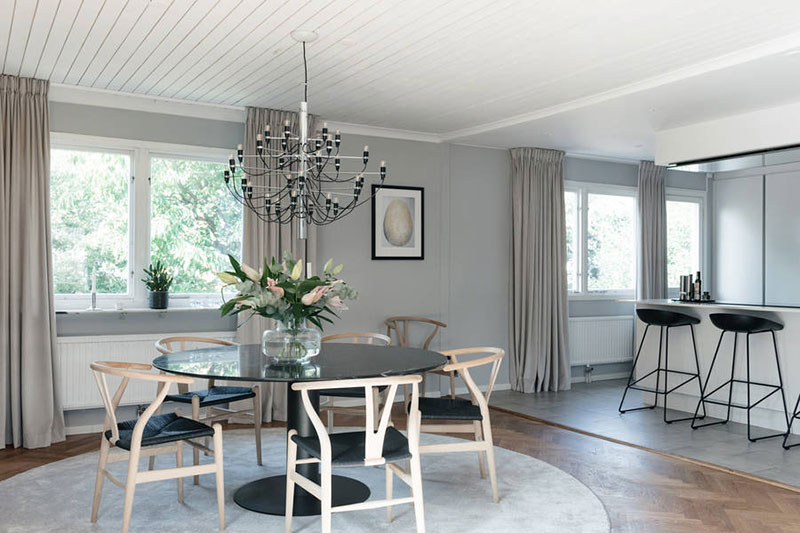 Современный и элегантный интерьер дома в Швеции