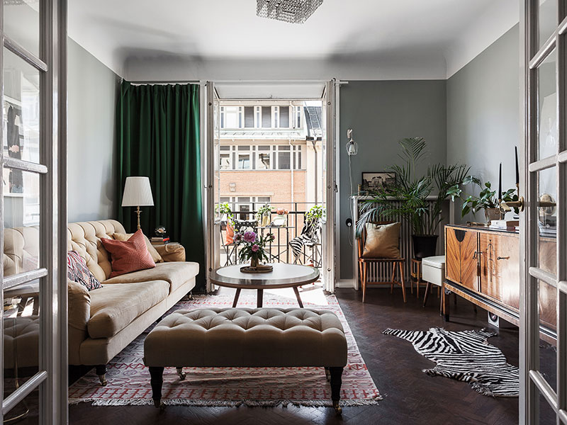Шведська квартира зі стильним декором в стилі 20-х років (51 кв. М)