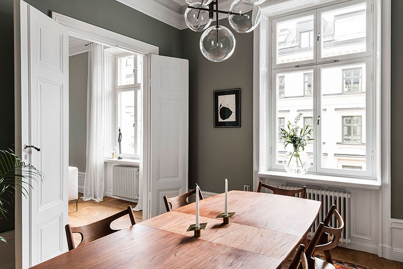 Когда пространство и цвет великолепны: квартира в Стокгольме