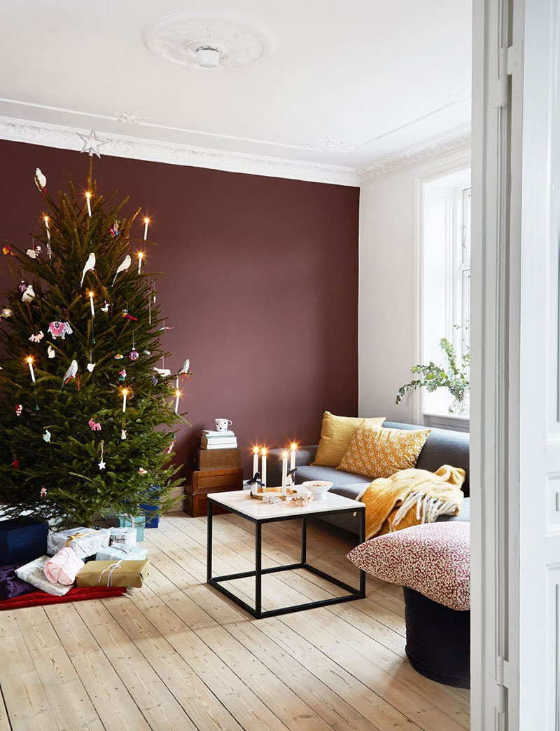 Цвет и оригинальные идеи: Рождество в яркой квартире в Копенгагене